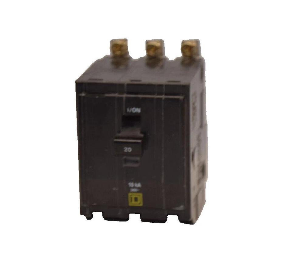 Square D Breaker HACR QOB 20A 20 Amp 3 Pole 3P 240v (New, no box)