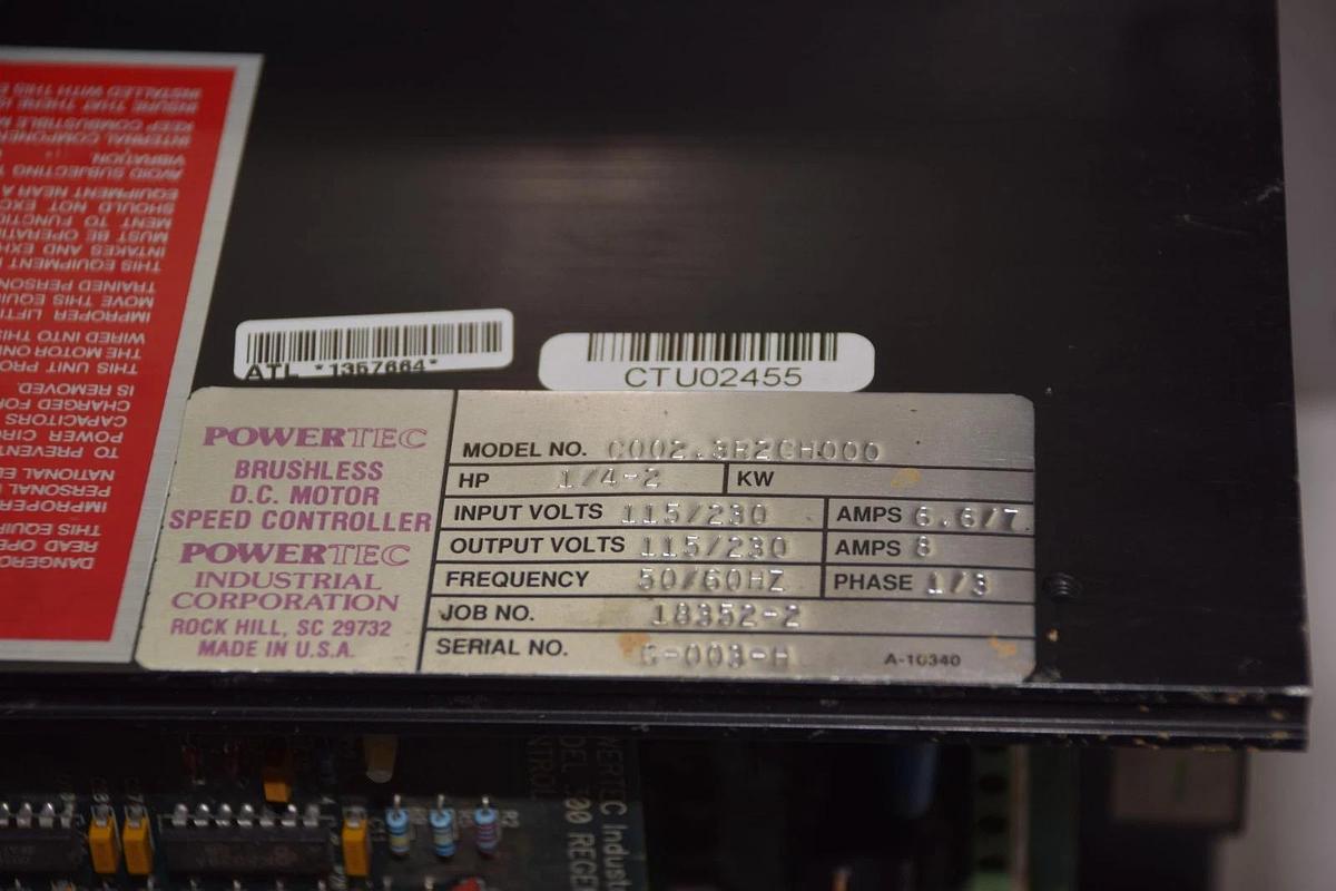 Used Pacific Scientific BRUSHLESS D.C. MTR  Speed Control Drive C002.3R2CH000