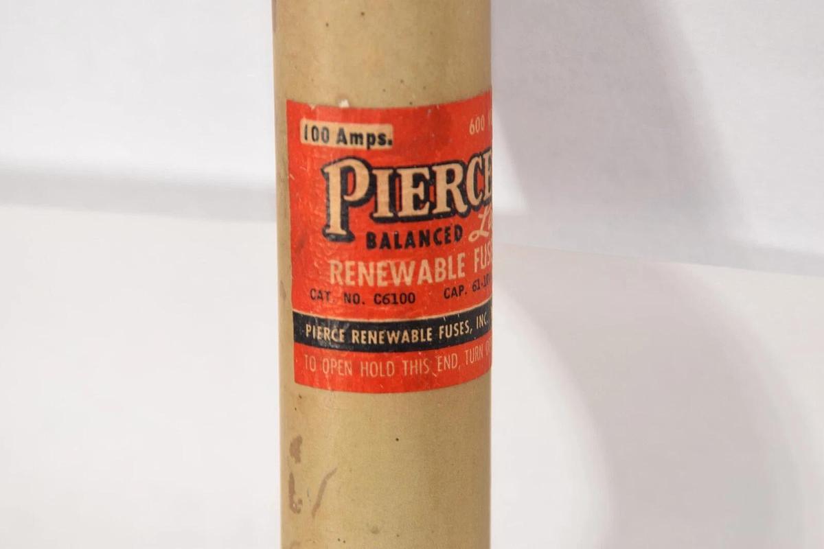 (NEW) PIERCE C6100 100Amp 600V Renewable Fuse