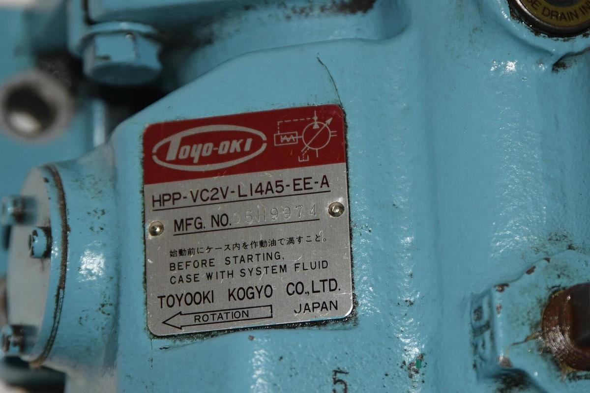 Used Toyo-Oki Hydraulic Variable Piston Pump HPP-VC2V-L14A5-EE-A HK3-EFT005-04 06FA