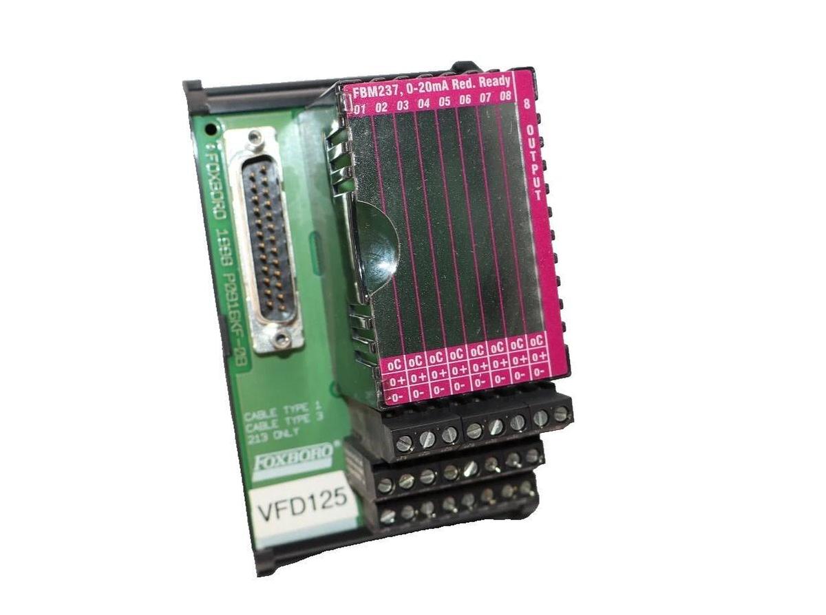 Used FOXBORO INVENSYS FBM237 P0916CC 0C RY1439 0-20mA Red. Ready 8 8pt Output Module