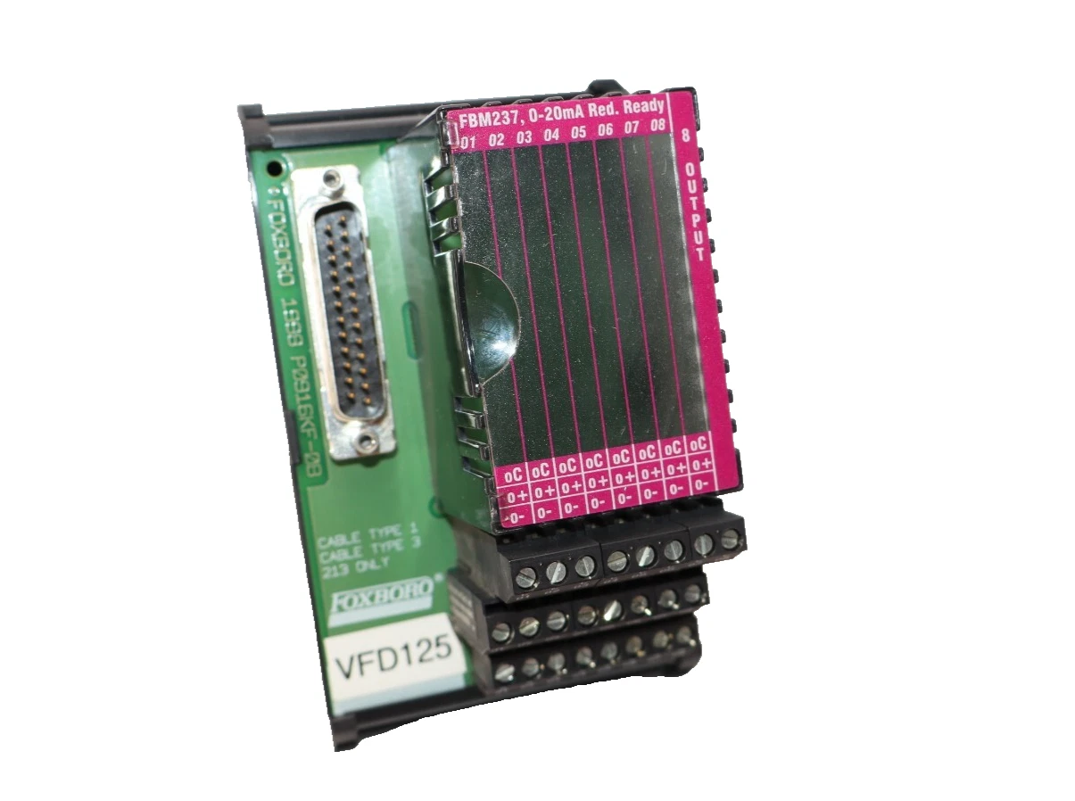 Used FOXBORO INVENSYS FBM237 P0916CC 0C RY1439 0-20mA Red. Ready 8 8pt Output Module