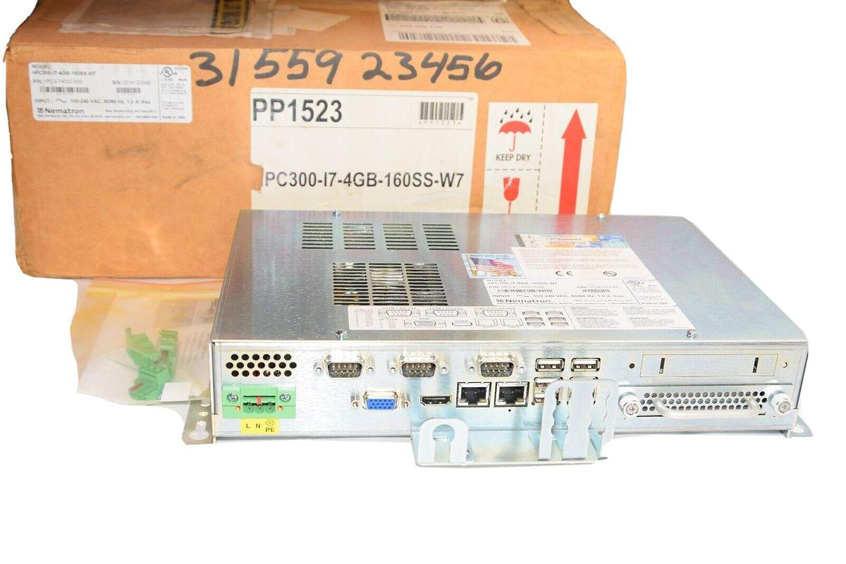 Nematron Industrial PC nPC300-i7-4GB-160SS-W7 nPC3-74C07A00 100-240v (NEW)