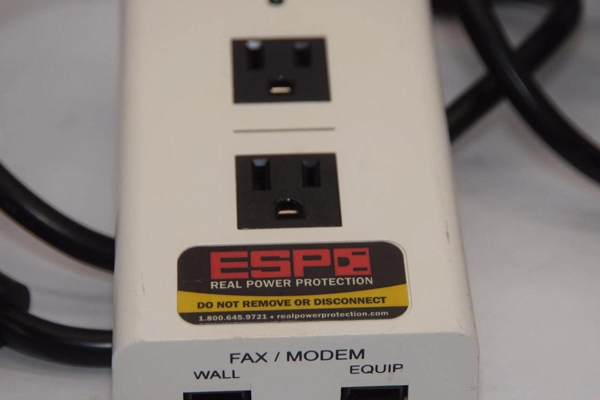 Used ESP CJ-X2 , CJX2 120V 60Hz 15A 1800W Transient Voltage Surge Suppressor