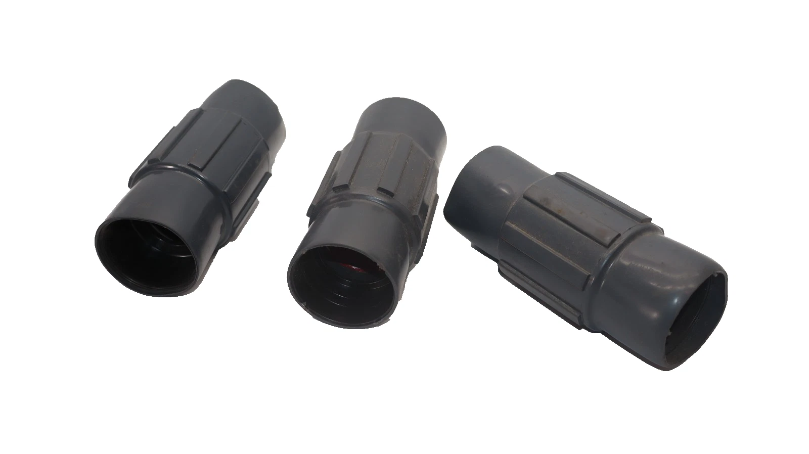 (NEW 3) ROBROY 1-1/2" PVC Coated Conduit Body Straight Fitting Coupling Red