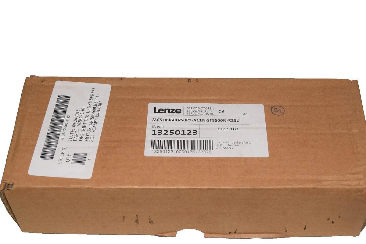 Lenze Servo Motor 1HP MCS 06I60LRS0P1-A11N-ST5S00N-R2SU (New)
