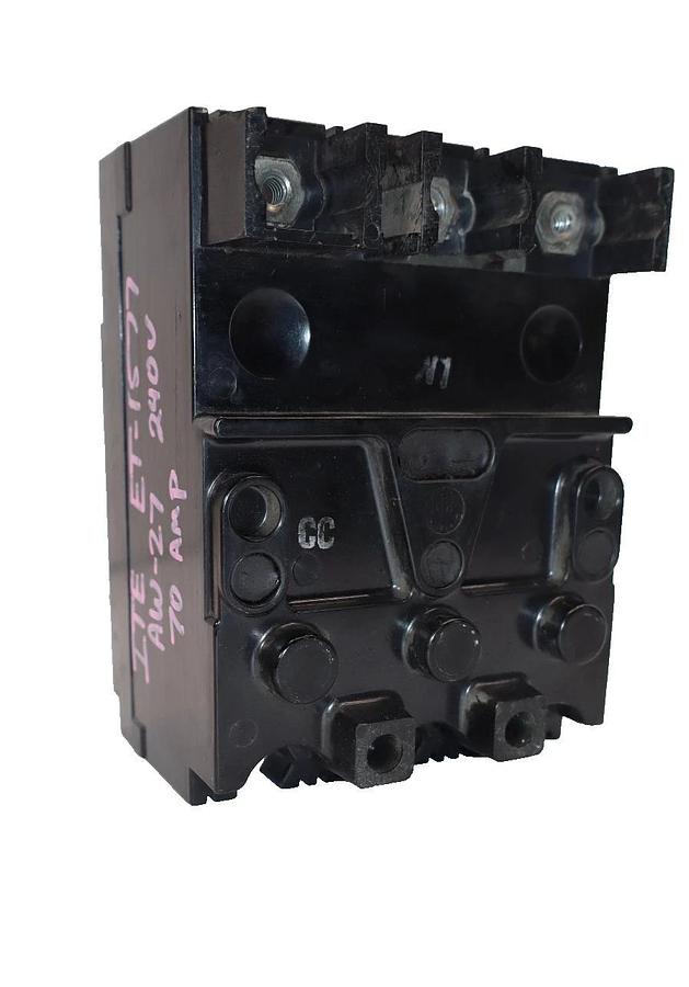 Used ITE Circuit Breaker 70A 70 Amp 3 Pole ET-1577 ET1577 AW-27 240v