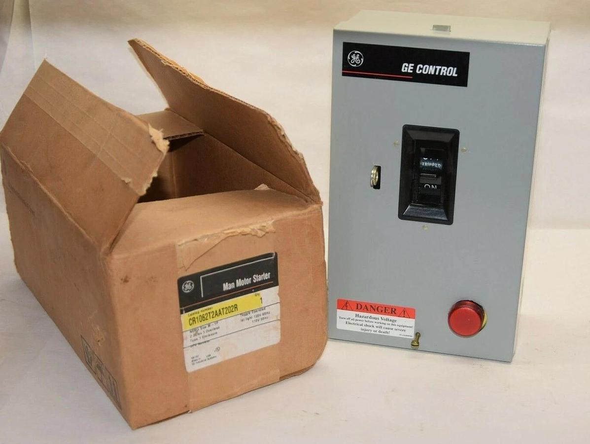 (NEW) GE GENERAL ELECTRIC CR1062T2AAT202R Size M-1P 2P 120V Manual Motor Starter