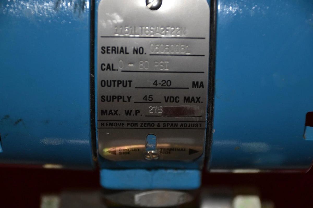 FISHER ROSEMOUNT PRESSURE TRANSMITTER 1151LT6SA2F22N 0-80 PSI TYPE: GP NEW
