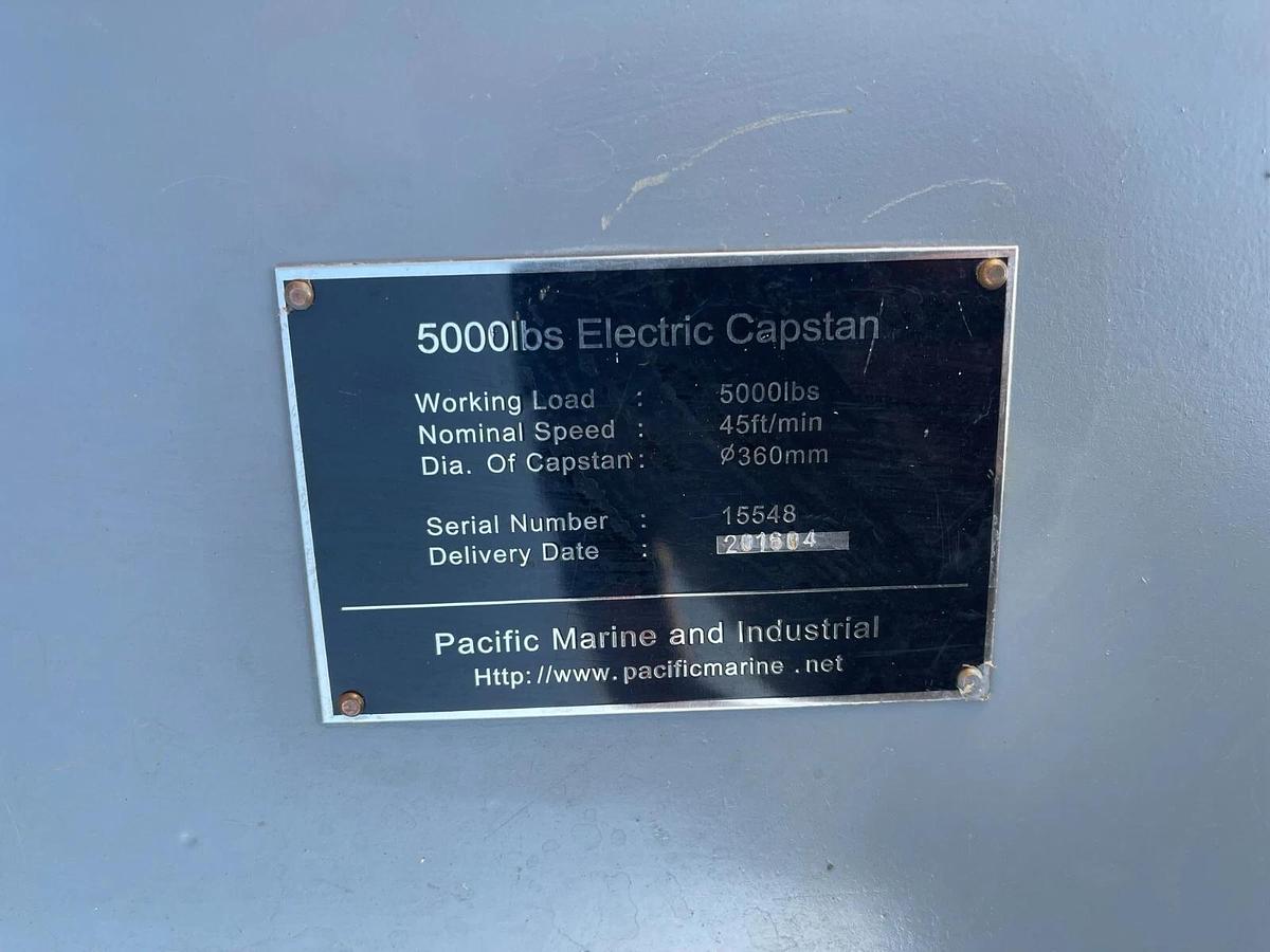 Pacific Marine and Industrial PM&I Right Angle Electric CAPSTAN Gearbox 5000lb