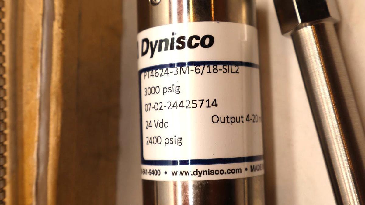 (NEW) DYNISCO PT4624-3M-6/18-SIL2 3000psig 24Vdc Pressure Sensor