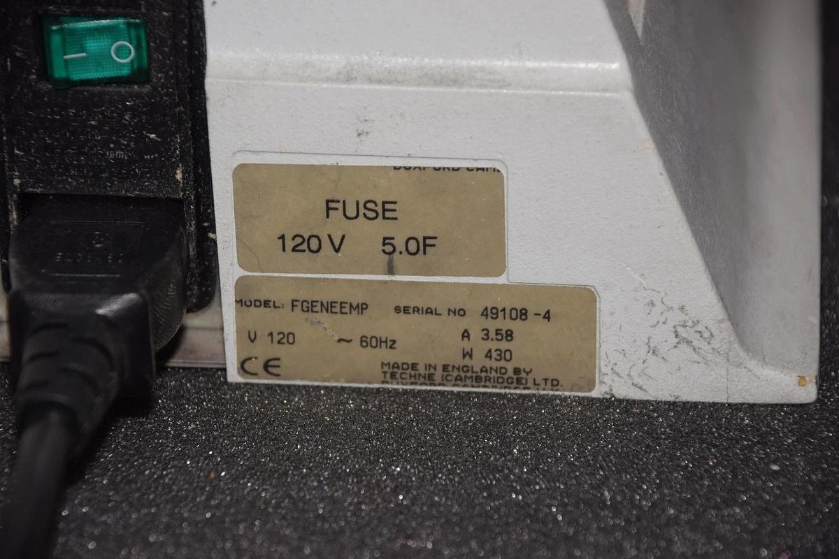 Used TECHNE FGENEEMP 120V 60Hz 5.0F A3.58 W430 THERMAL CYCLER