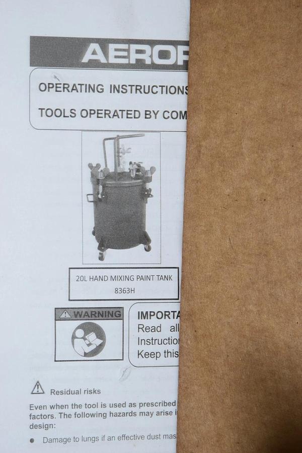 (NEW) TCP GLOBAL 8363H 20L / 5Gal Hand Mixing Paint Pressure Tank