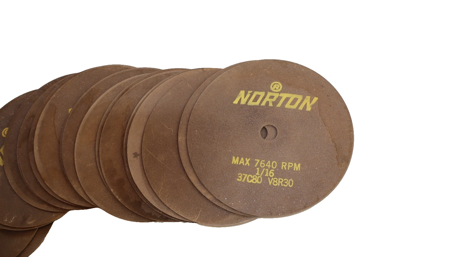 (Lot of 23) NORTON 37C80 V8R30 37C80V8R30 1/16" 7640rpm 6" Grinding Wheel NEW