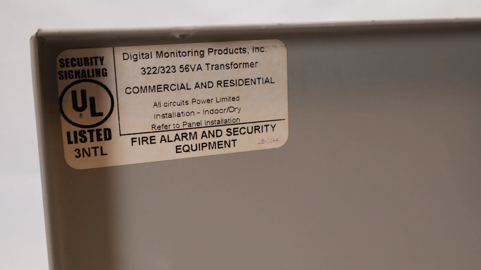 Used DIGITAL MONITORING PRODUCTS 322/323 56Va 6 x 6-3/4 x 3 Burglar Alarm Transformer