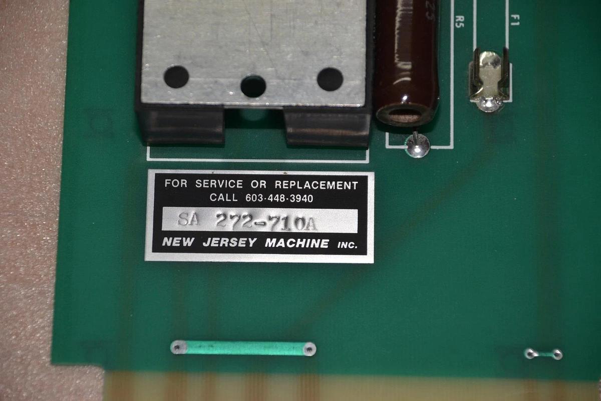Used NEW JERSEY MACHINE INC. SA272-710A SA 272-710A MACHINE PC BOARD