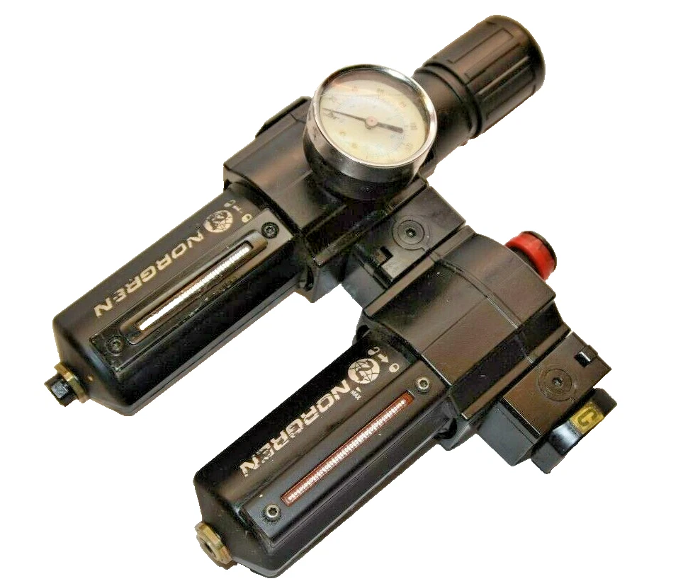 Used NORGREN Filter Regulator Oiler L74M-4AP-EDN L74M4APEDN 250psig 17 Bar