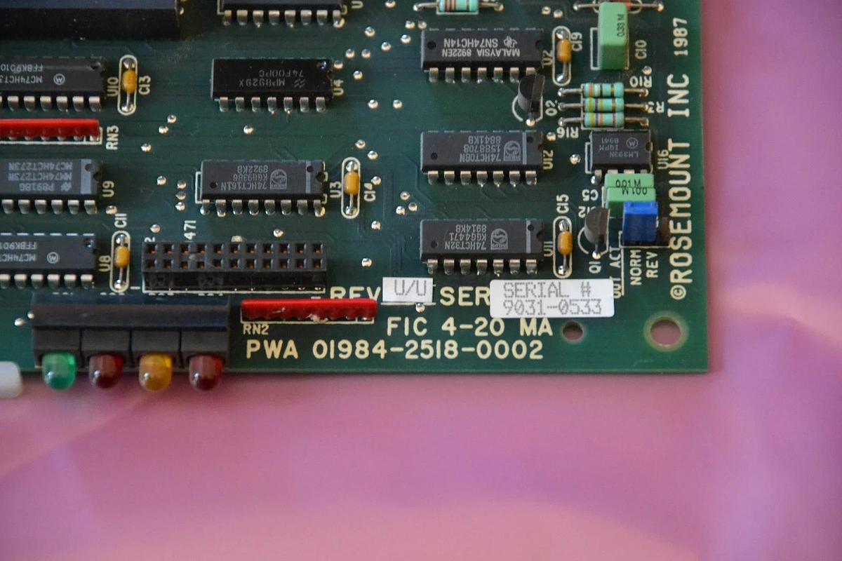 Used FISHER ROSEMOUNT CIRCUIT BOARD PWA 01984-2518-0002 PWA0198425180002 REV. U/U