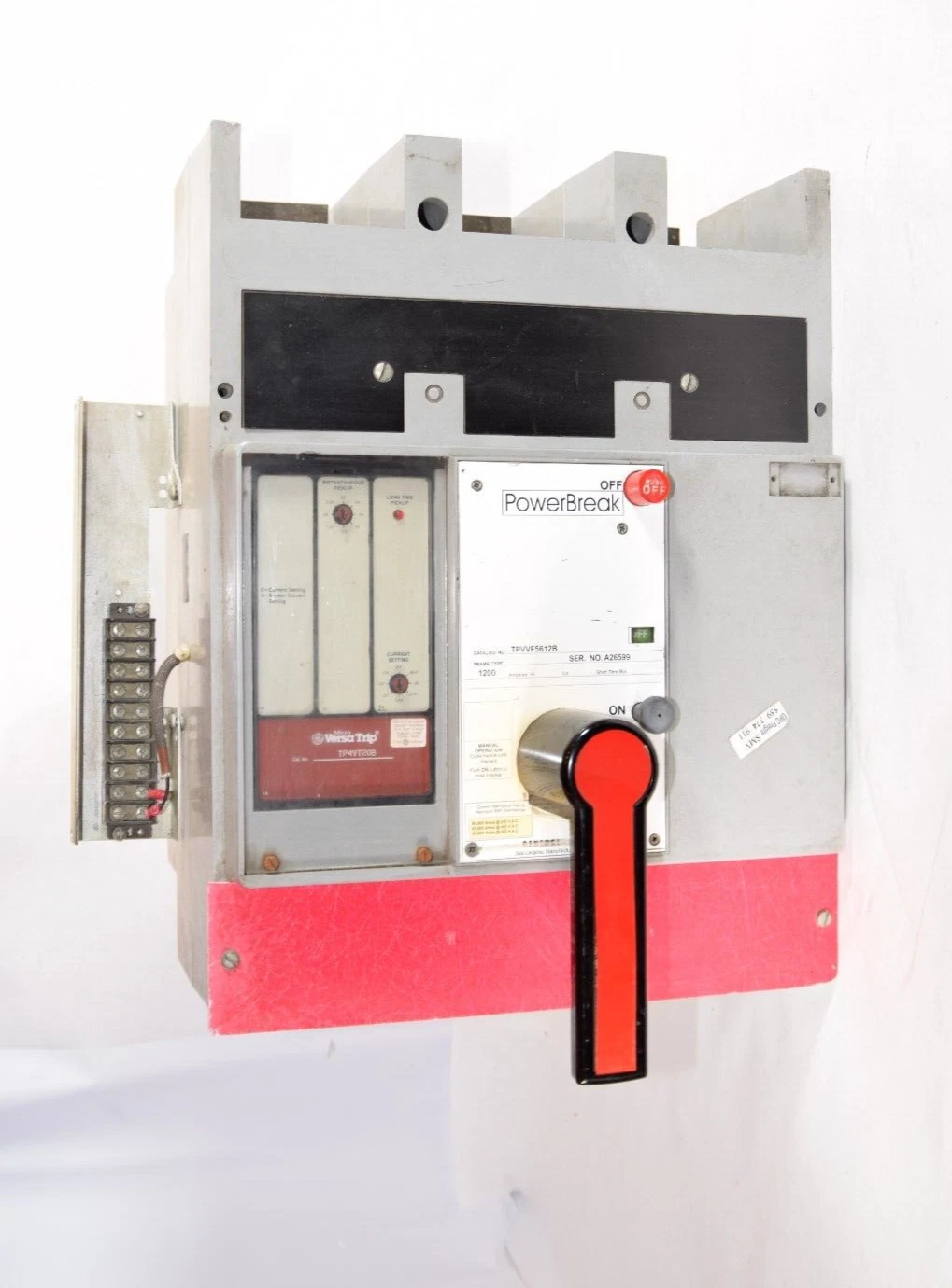 Used GE GENERAL ELECTRIC TPVVF5612B 1200A Amp 3P PowerBreak Circuit Breaker TP4VT20B