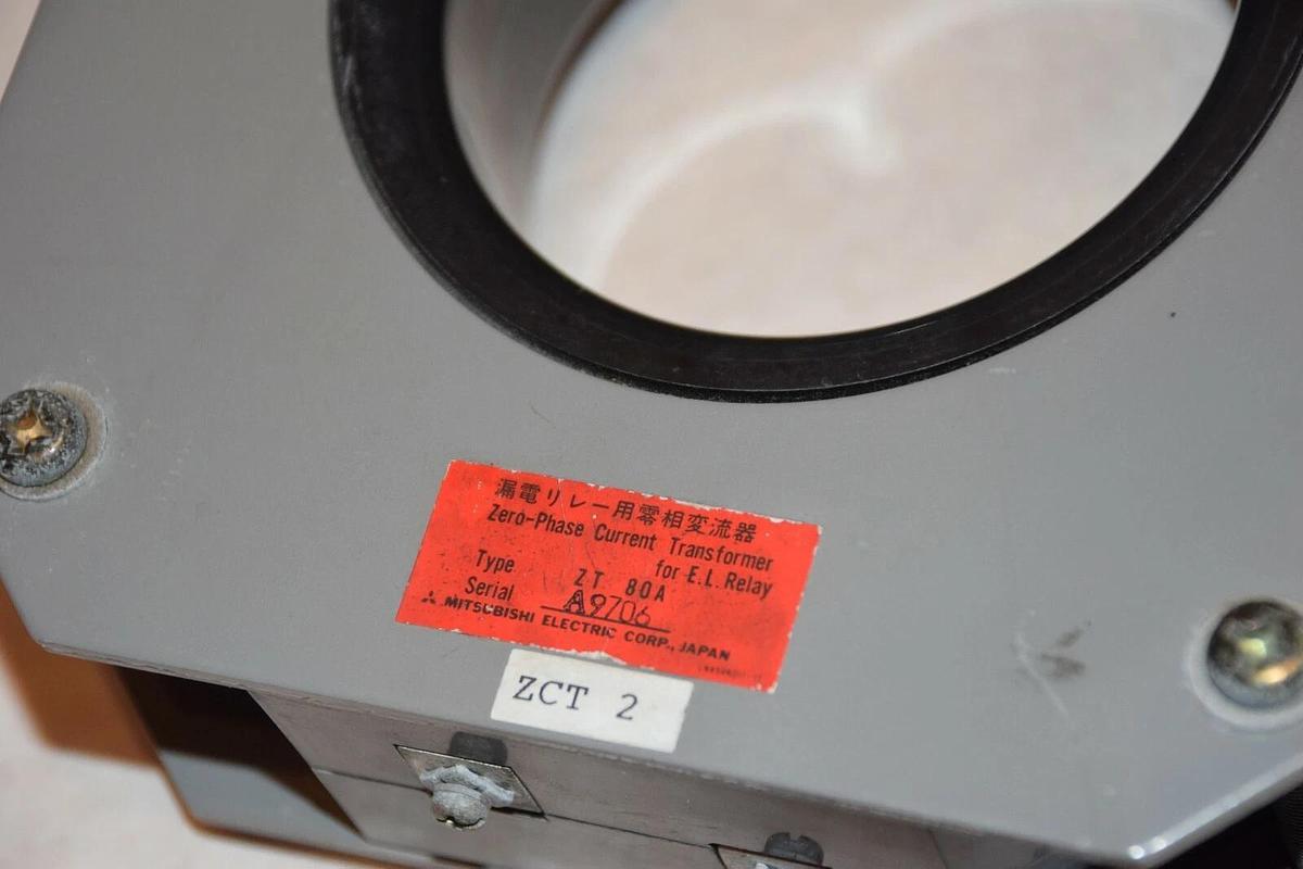 Used Mitsubishi Zero-Phase Current Transformer ZT 80A   ZT80A for EL relay