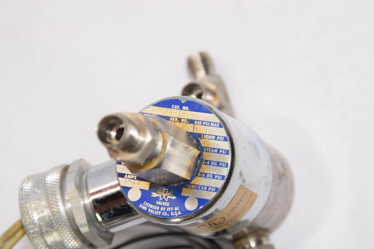 Used GC VALVES S306AH16V3BC5S 24V 100psi Solenoid Valve