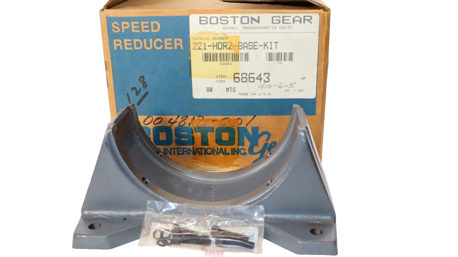 Boston Gear Base Kit 68643 , Speed Reducer 221 Horizontal Base Kit (New)