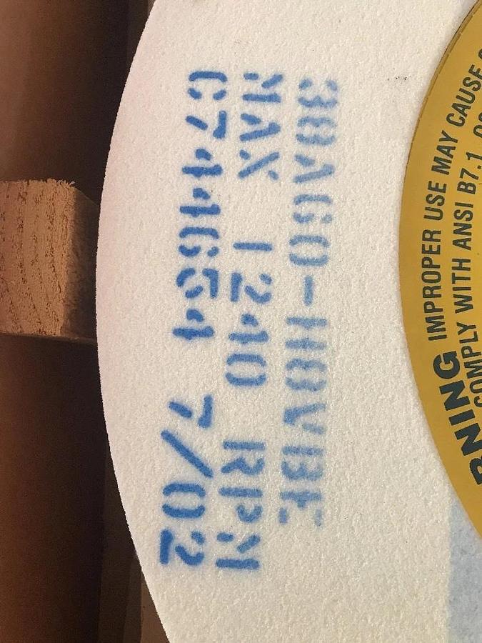 Norton 38A60-H8VBE 20" Alundum Grinding Wheel 20x2x10 20"x2"x10"