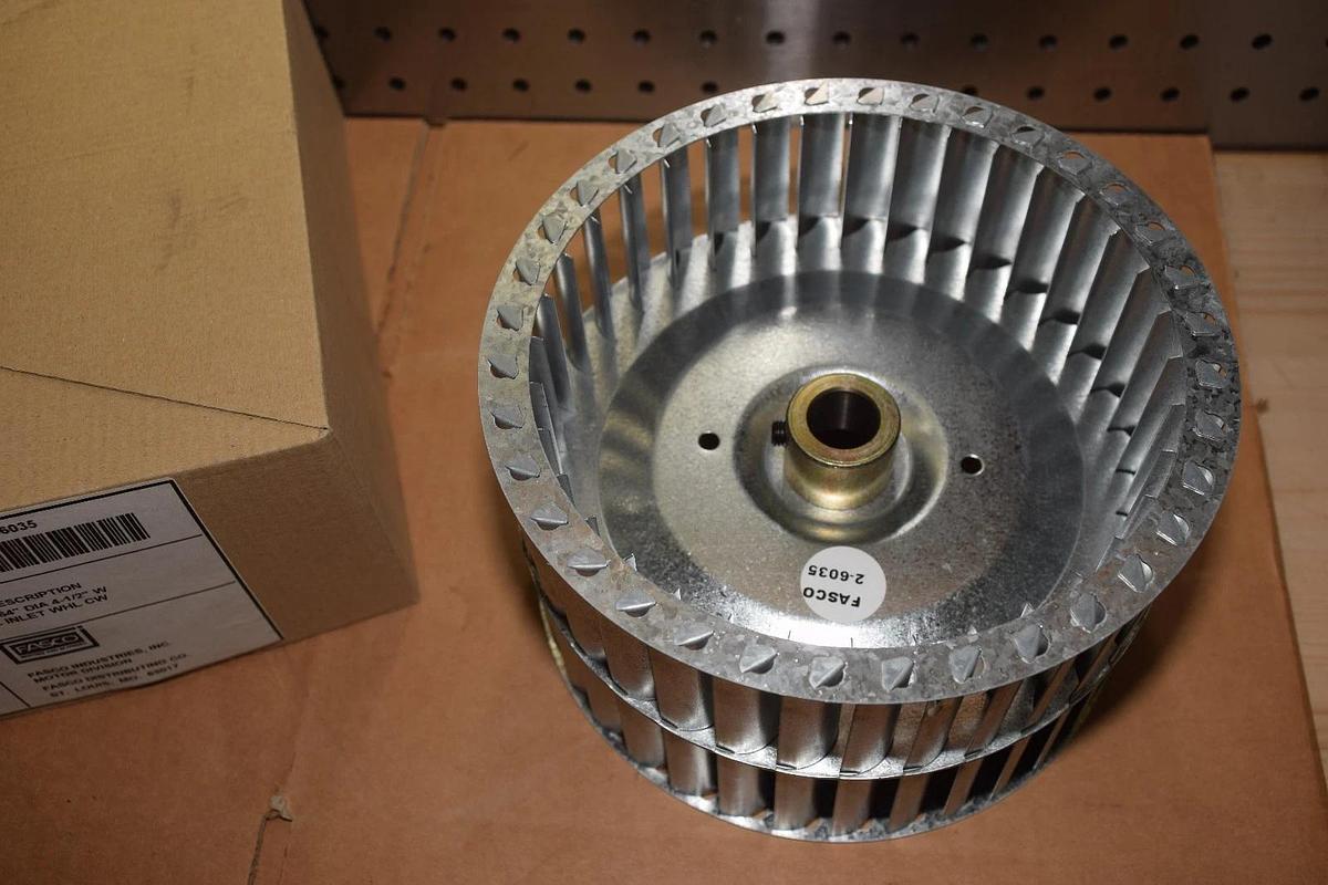 Fasco Galvanized Blower Wheel 2-6035 87106035 7-31/64" x 4-1/2" - 3/4" Bore NEW