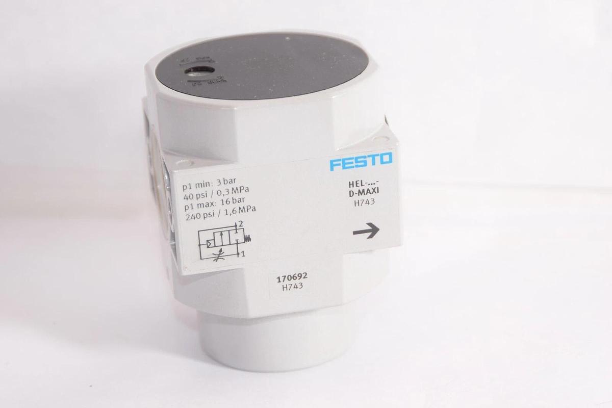 Used FESTO HEL-...-D-MAXI 3Bar 40psi Directional Start Valve