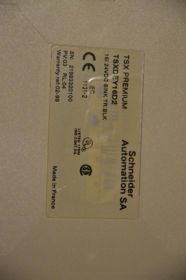 Used (3) SCHNEIDER MODICON AUTOMATION TSX PREMIUM POWER SUPPLY TSXDEY16D2 24V 24 V