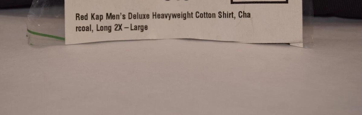 RED KAP 618 Men's Heavyweight Cotton Shirt Long Sleeve Longsleeve 2XL XXL NEW