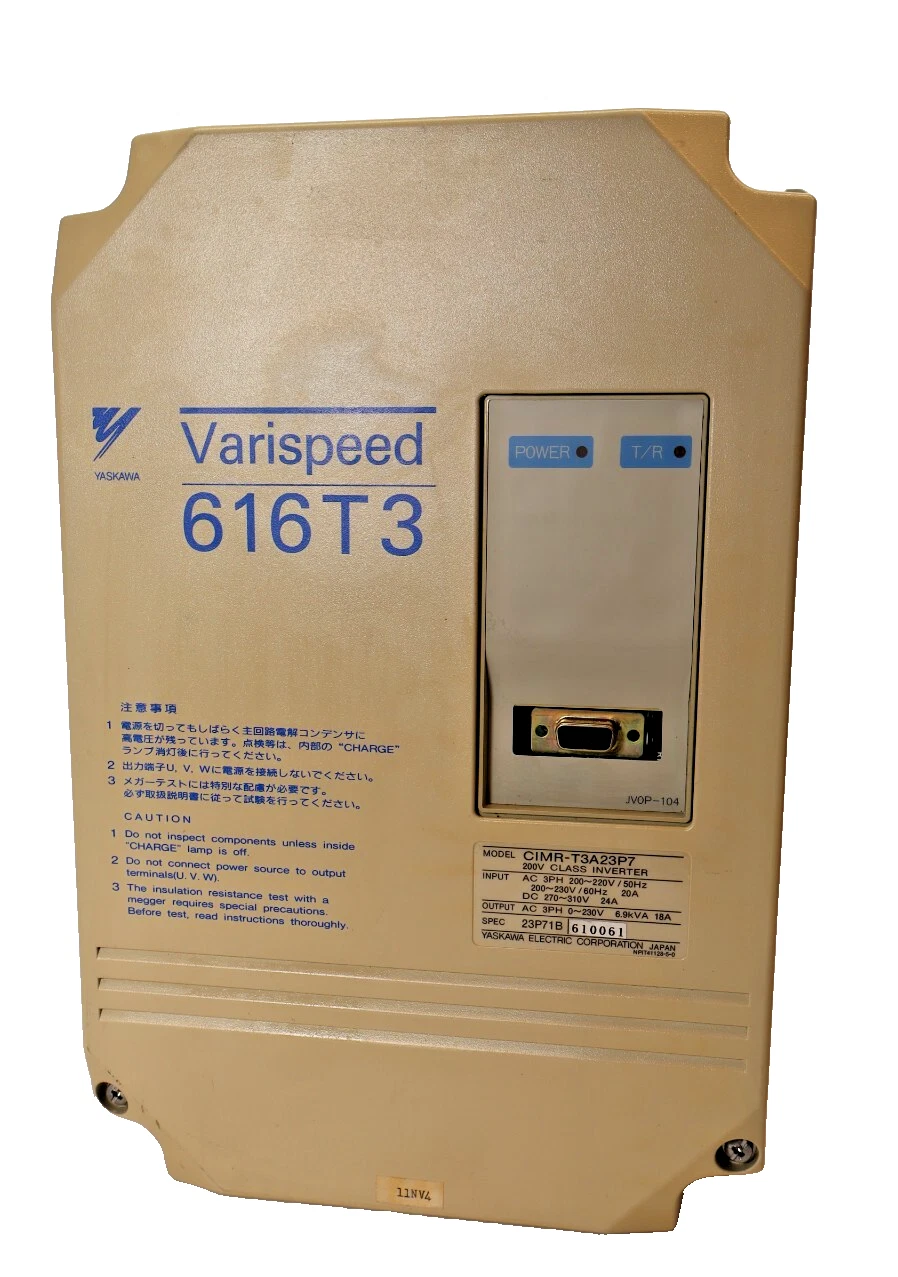 Used Yaskawa Varispeed 616T3 AC Drive 200v Class Inverter CIMR-T3A23P7 6.9kVA 3ph
