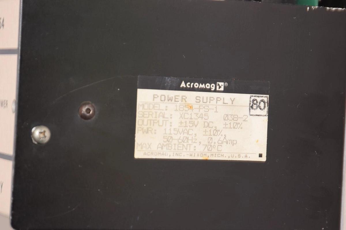 Used ACROMAG 1854-PS-1 1854PS1 115Vac 50/60Hz 0.6Amp Power Supply