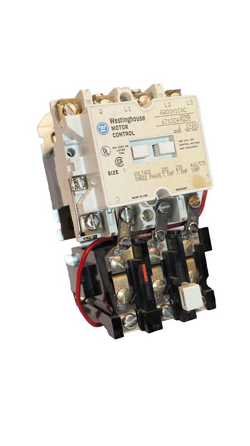 Used Westinghouse Starter Motor Control 6710C49G05 A200M1CAC Size Sz 1 120V coil 3ph