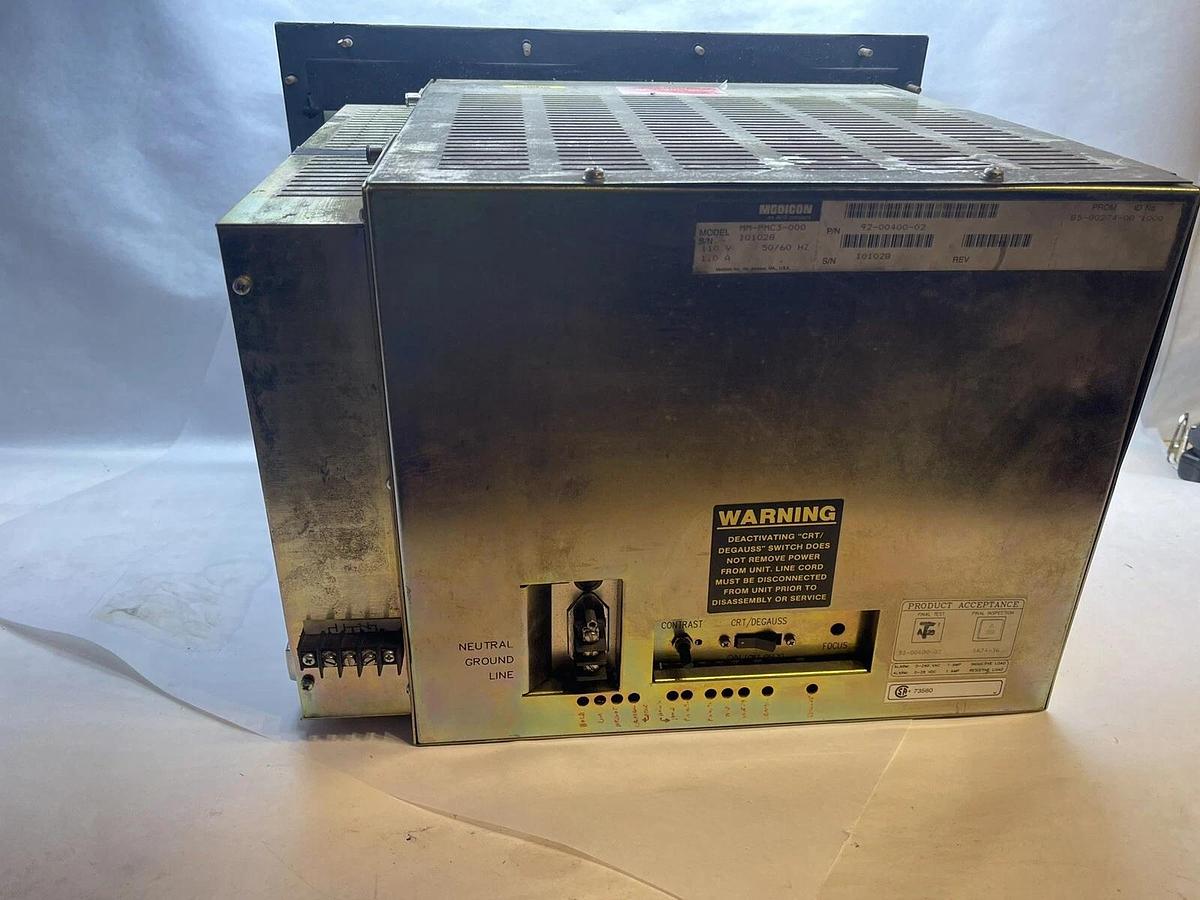 Used Modicon PanelMate Plus, MM-PMC3-000, 92-00400-02 CRT Display mmpmc3000 *AS-IS*