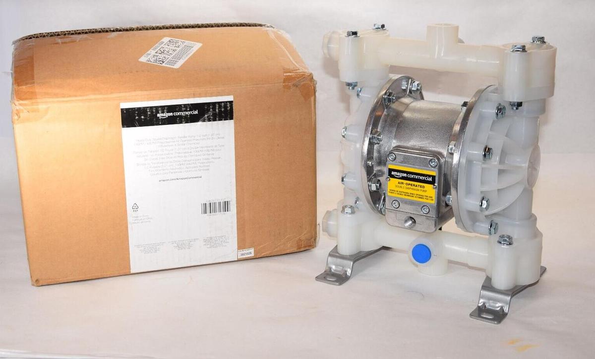 (NEW) AMAZON COMMERCIAL B07T61JF2Z 13GPM Hevy Duty Dbl Diaphragm Transfer Pump