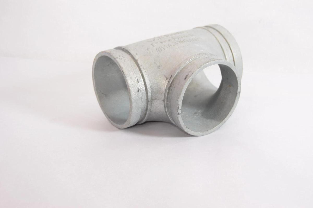 (NEW) VICTAULIC 4/114.3 No. 002 C-E=4.00 IN 4" FireLock Straight Grooved Tee