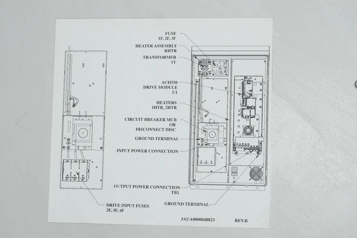 Used ABB ACH550-PDR-031A-4+B058 AC DRIVE  20HP  3ph 380-480 31A