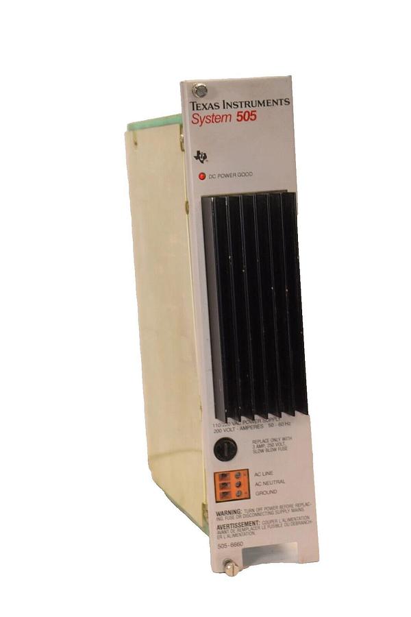 Used TEXAS INSTRUMENTS 505-6660 , 5056660 200V 50/60Hz System 505 Power Supply