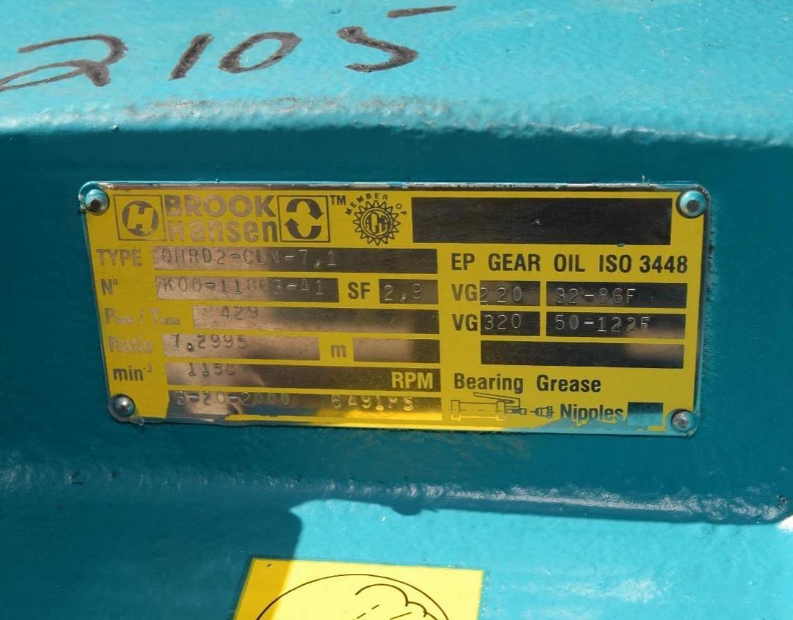 Brook Hansen Gear Drive Box Speed Reducer QHRD2-CLN-7.1 K00-11863-A1 7.2995:2.9