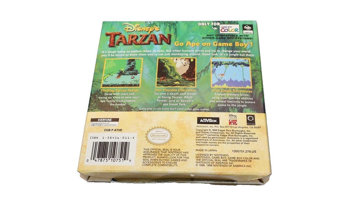 Disney's Tarzan Nintendo Game Boy Color, 1999 - NEW