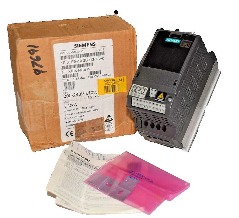 Siemens Drive 6SE6410-2BB13-7AA0 Micromaster 410 0.37kW 6SE64102BB137AA0 NEW