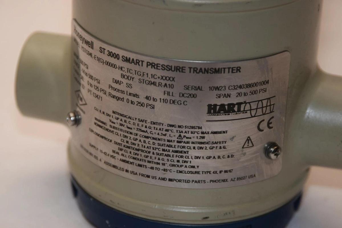 Honeywell ST3000 Smart Pressure Transmitter YSTG94L-E1G-00000-HC-TC-TG-F1-1C-XXX