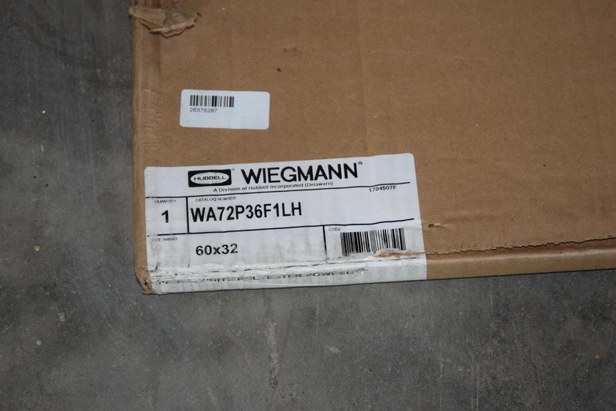 (NEW) HUBBELL WIEGMANN WA72P36F1LH 60x32 Back Panel