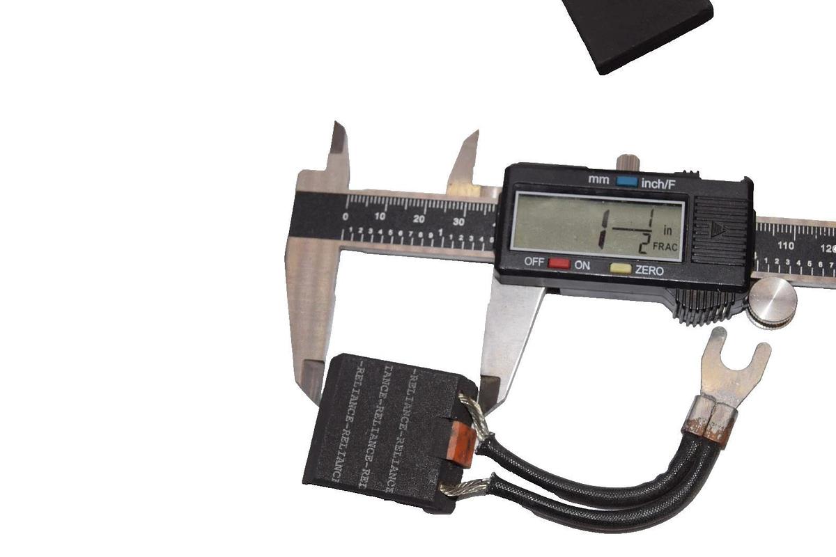 Reliance RE44-AT , 1-1/2" x 1-1/4" x 3/8" Carbon Motor Brush  (New - Lot of 2)