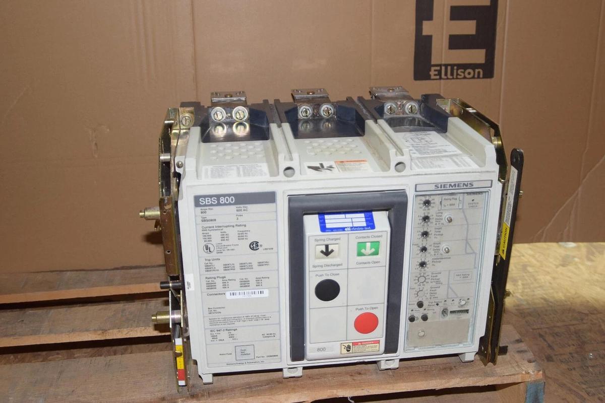 Used SIEMENS SBS0808 SBS 800 CIRCUIT BREAKER 800A 3P 600V 800A  SBSB800 SBS0808DV