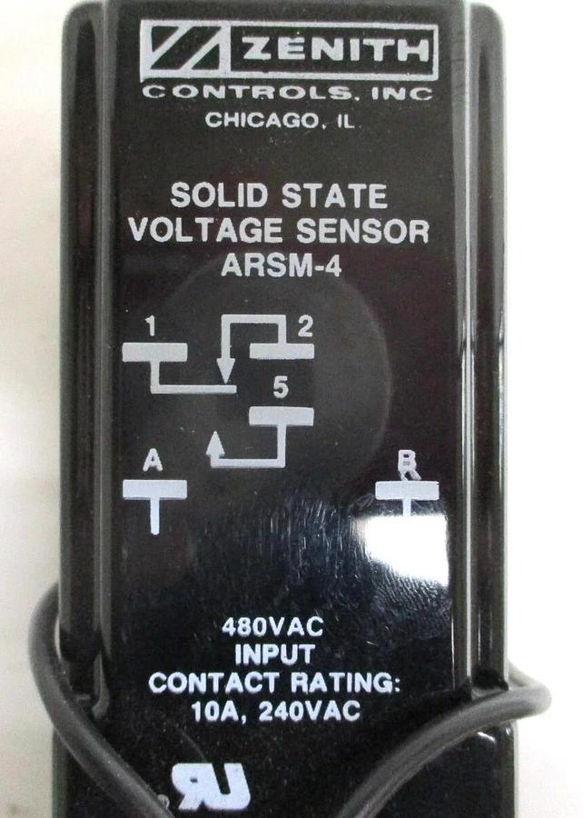 ZENITH Controls, K-1188 ARSM-4 K1188 Solid State Voltage Sensor Relay 480v (New)