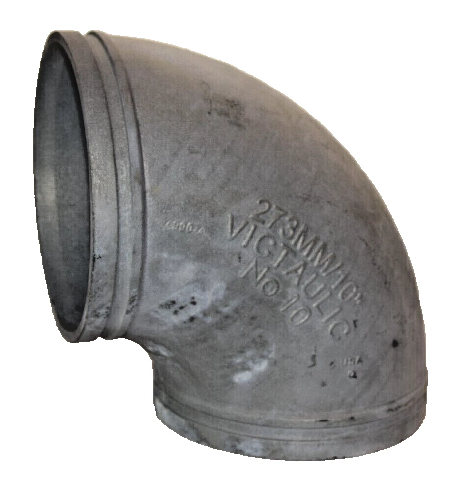 VICTAULIC 90 Degree Galvanized Fire Sprinkler Elbow 273MM/10" 10" No. 10 (NEW)