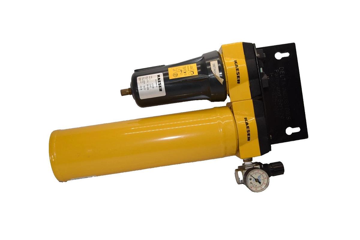 Used Kaeser Compressed Air Membrane Dryer Assm w/ Cartridges KMM2-3F, KOR35 3/8" NPT