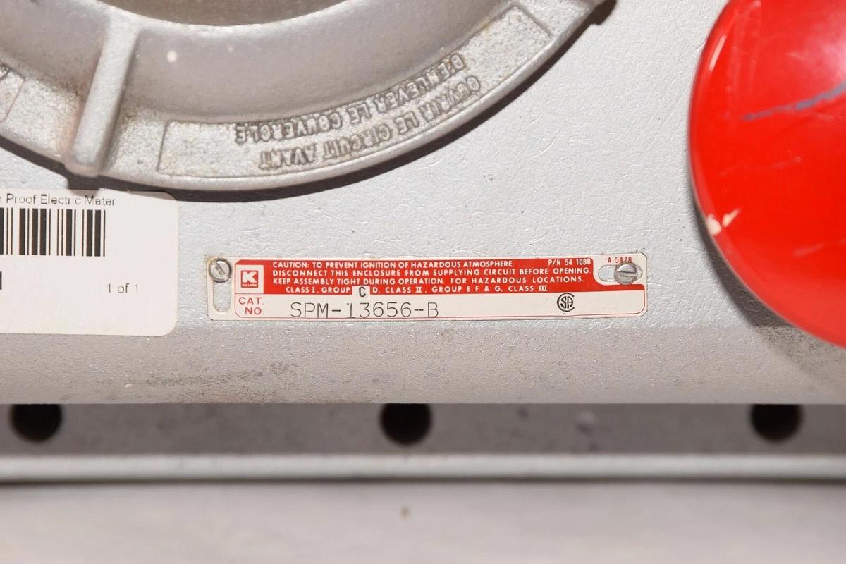 Used KILLARK SPM-13656-B XJB-10163 Explosion Proof Electric Meter